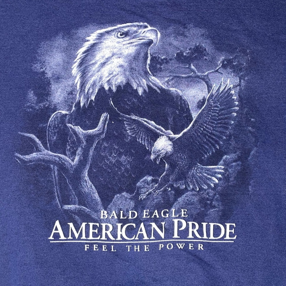 American Pride Bald Eagle Graphic Sweatshirt – Navy Blue
